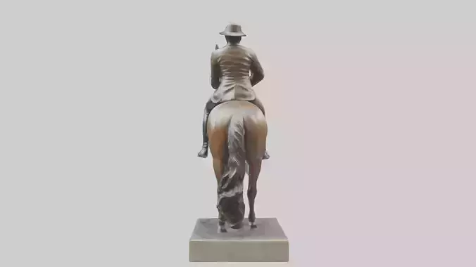 Horse Rider in Dressage statue model