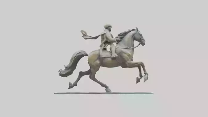 Horse Rider in Gallop statue model
