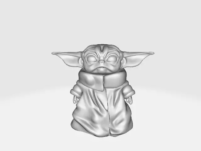 Grogu Baby Yoda 4 inch Mini figure from the Mandalorian 3D print model_0