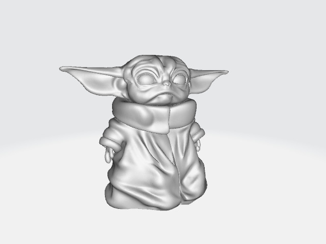 Grogu Baby Yoda 4 inch Mini figure from the Mandalorian 3D print model_1