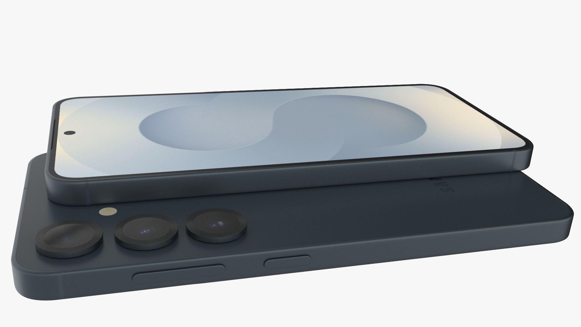 Galaxy S25 Blueblack Low-poly 3D model_5