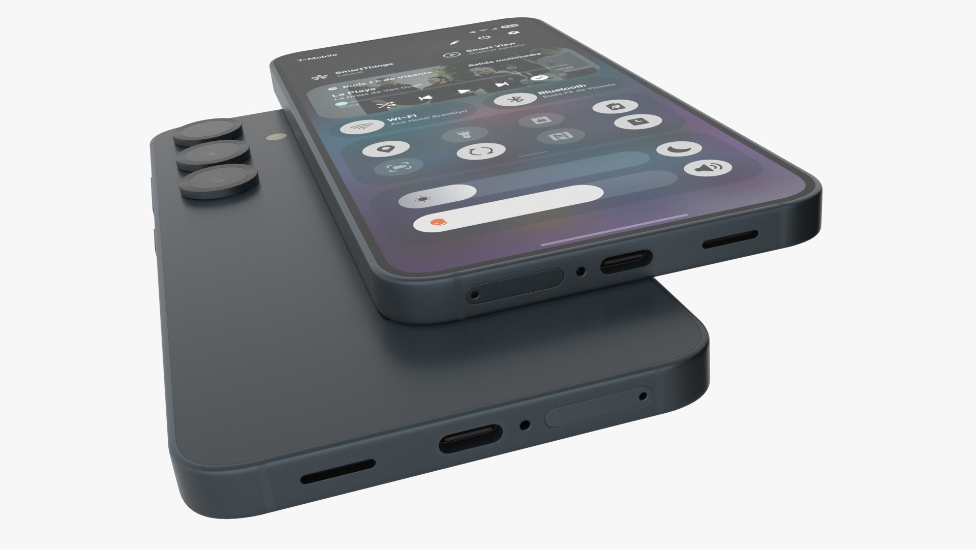 Galaxy S25 Blueblack Low-poly 3D model_4