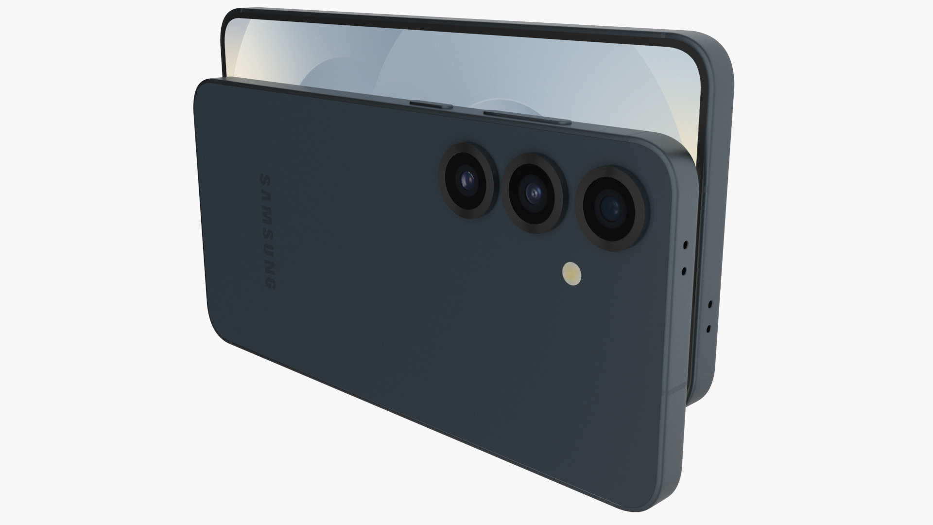 Galaxy S25 Blueblack Low-poly 3D model_3