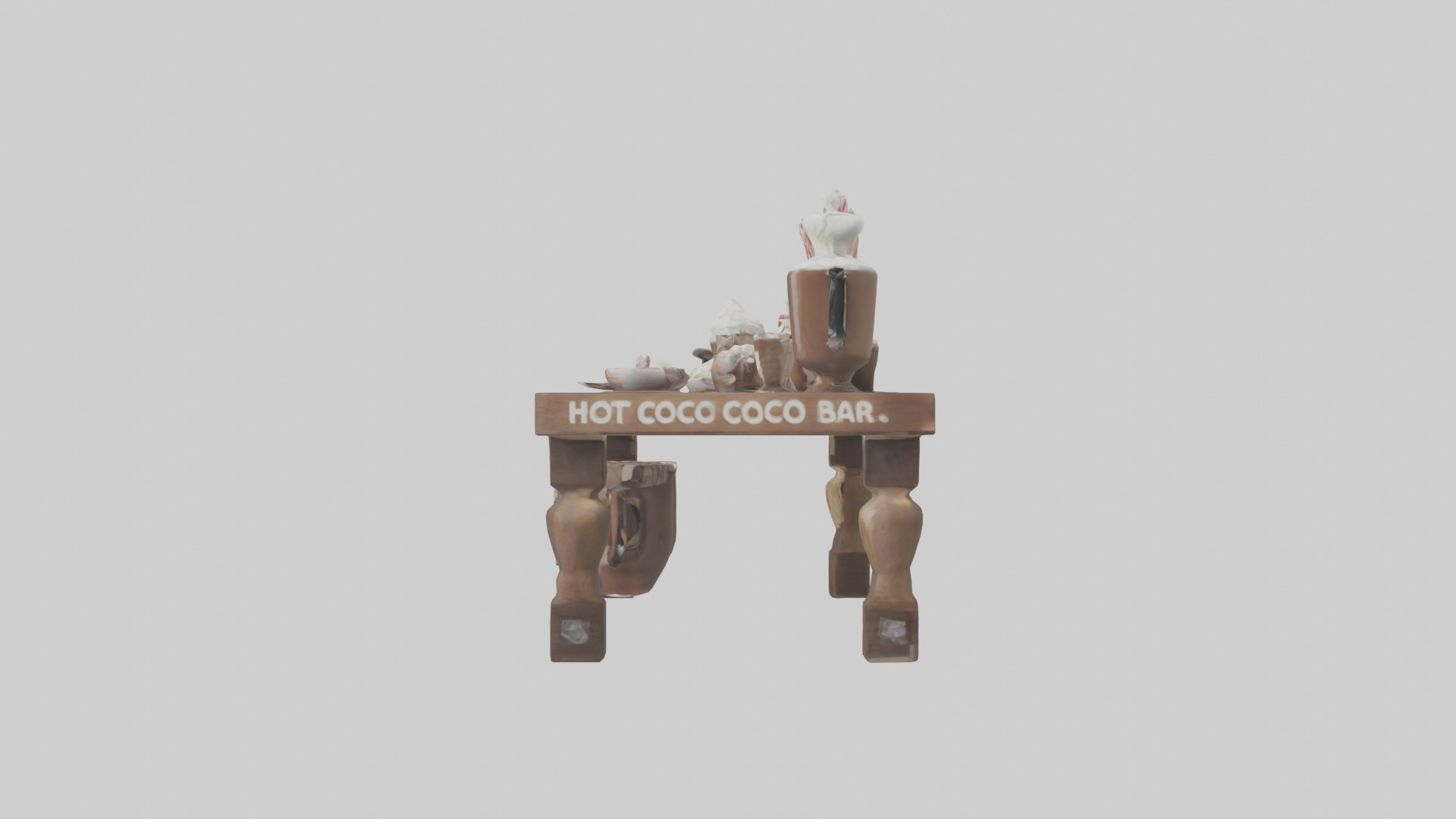 Hot Cocoa Bar Setup model Low-poly 3D model_12