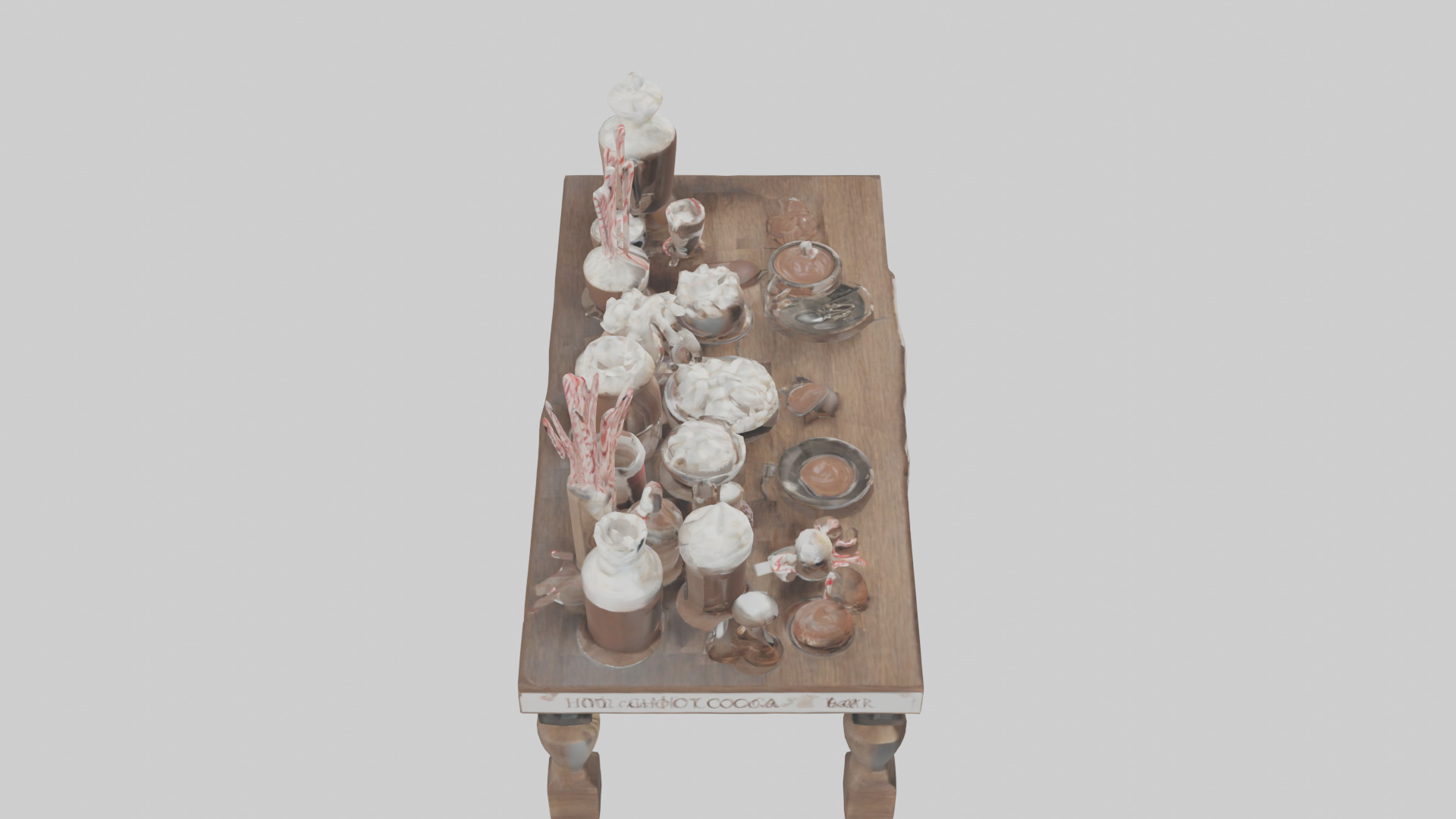 Hot Cocoa Bar Setup model Low-poly 3D model_18