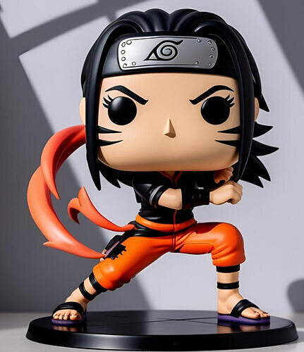 Fille ninja style funko pop avec bandeau konoha Free 3D print model