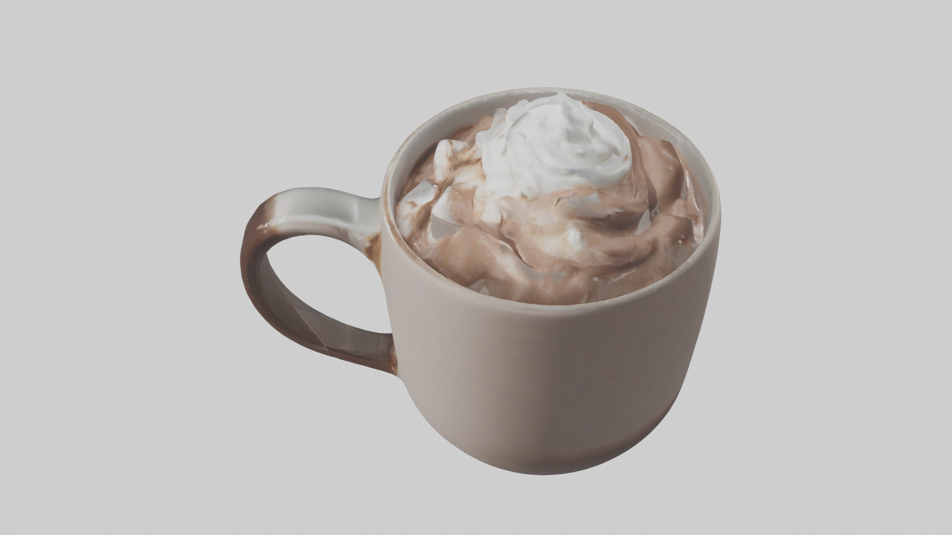 Hot Cocoa Mug model Low-poly 3D model_17