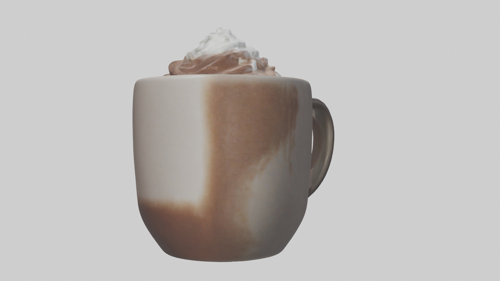 Hot Cocoa Mug model Low-poly 3D model_2