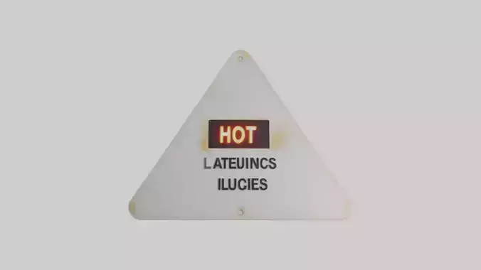 Hot Liquids in Use Attention Sign model Low-poly 3D model