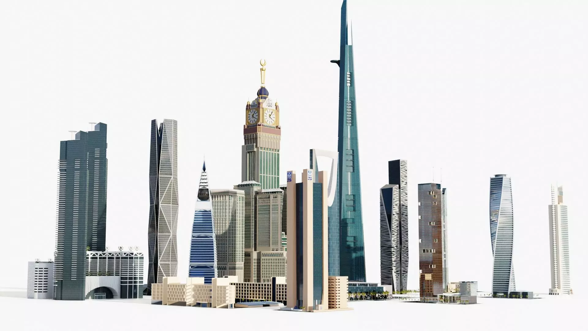 Saudi arabia tallest buildings 3D model_0