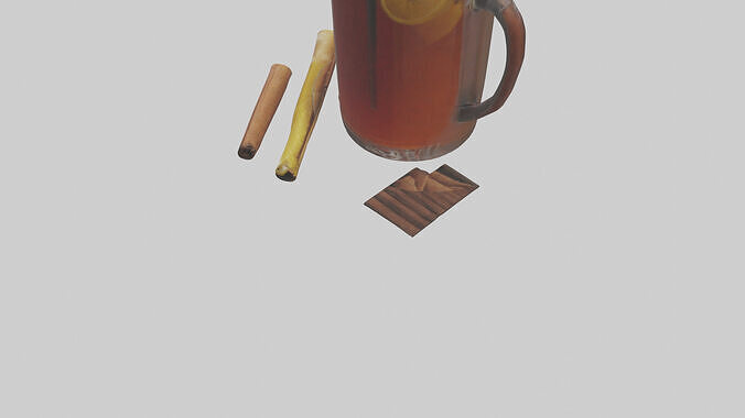 Hot toddy model Low-poly 3D model 6