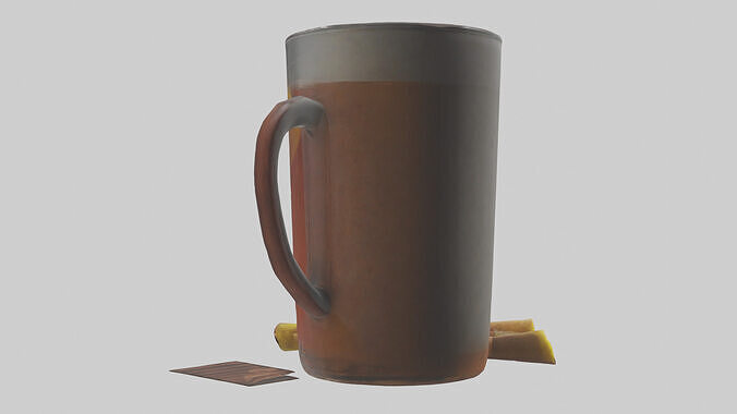 Hot toddy model Low-poly 3D model 2