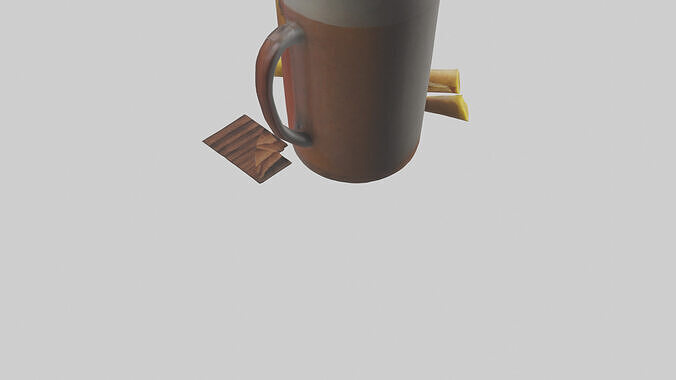 Hot toddy model Low-poly 3D model 4