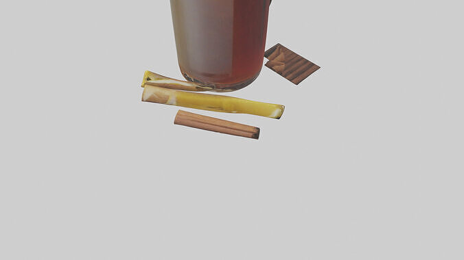 Hot toddy model Low-poly 3D model 7