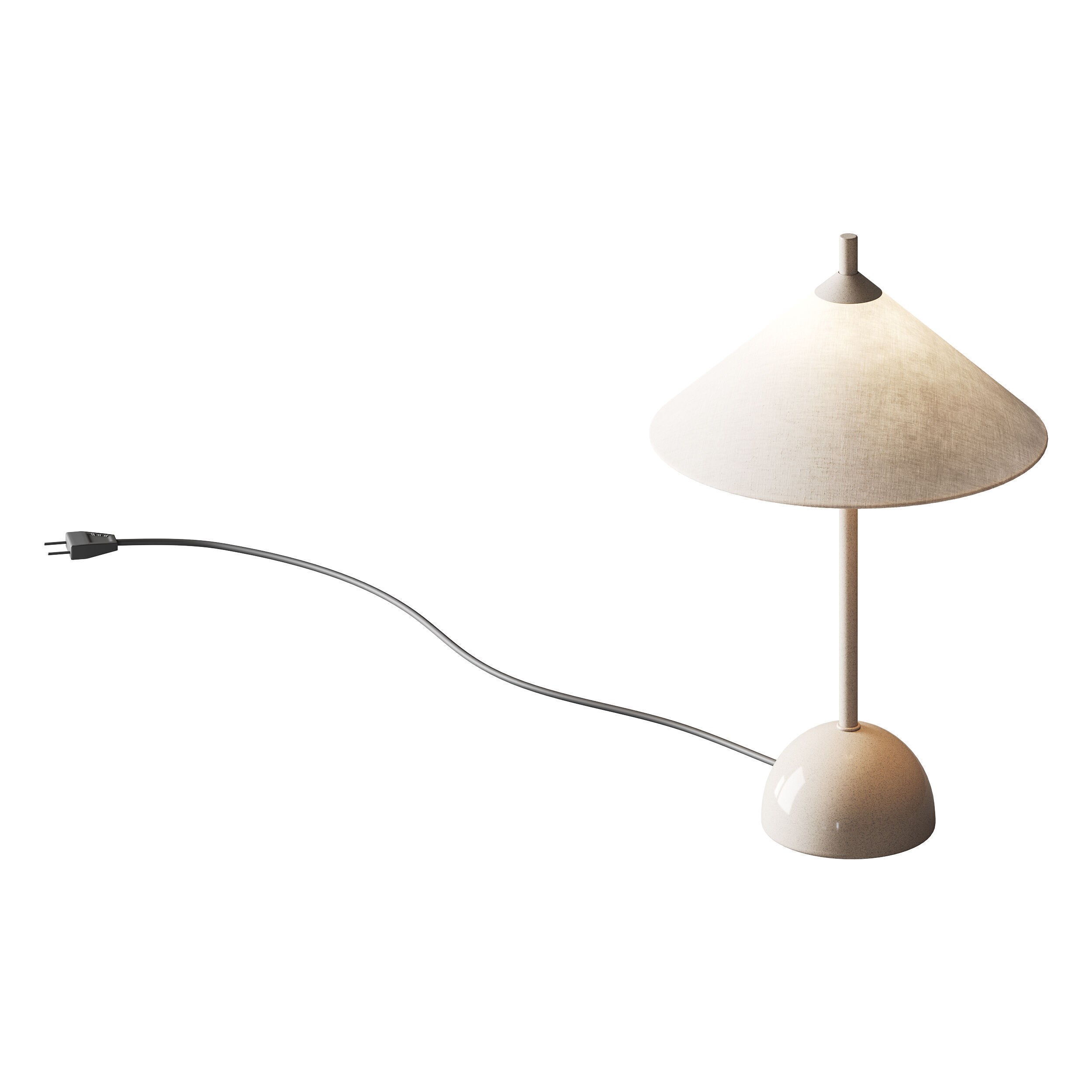 Tafellamp Vica met marmeren voet 3D model_9