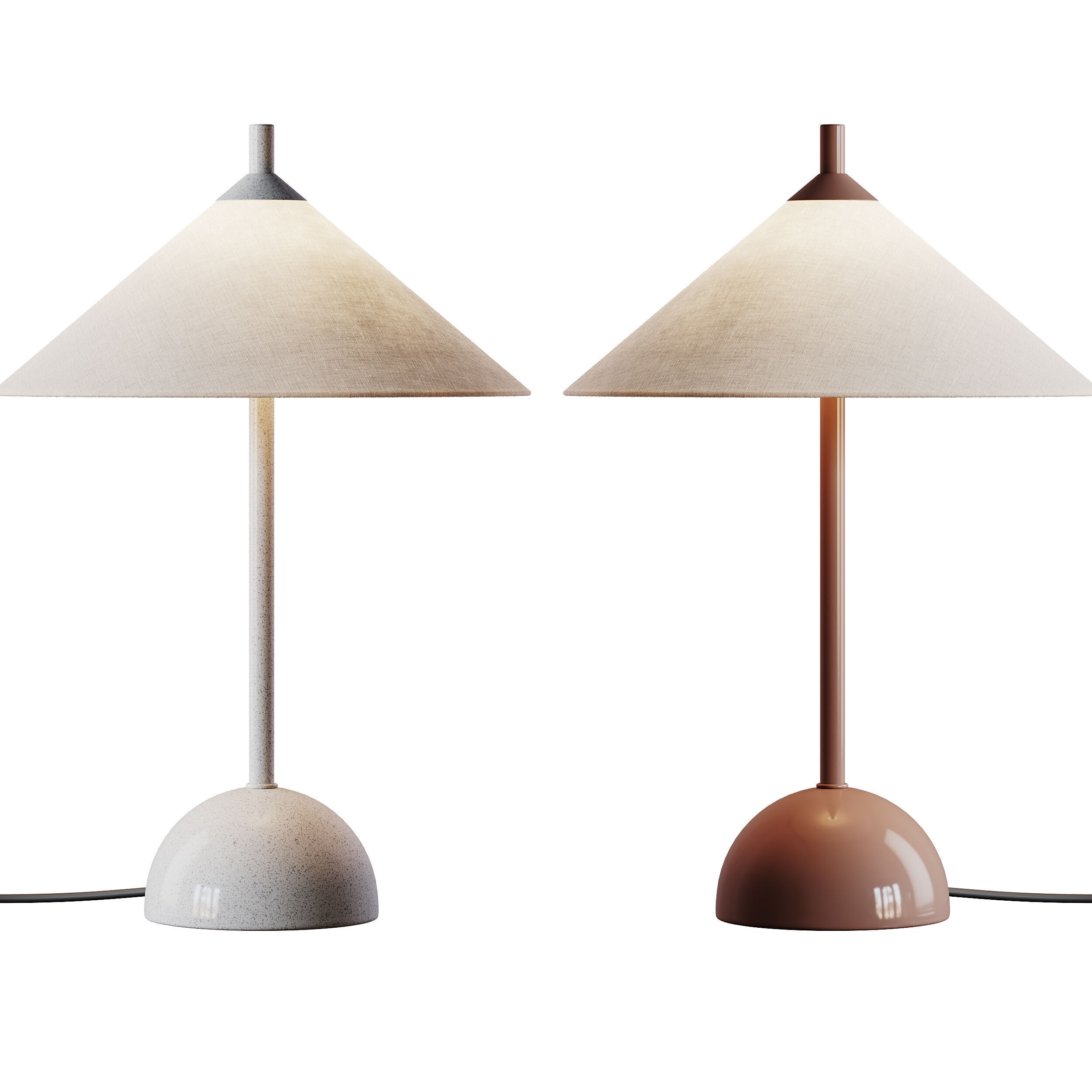 Tafellamp Vica met marmeren voet 3D model_1