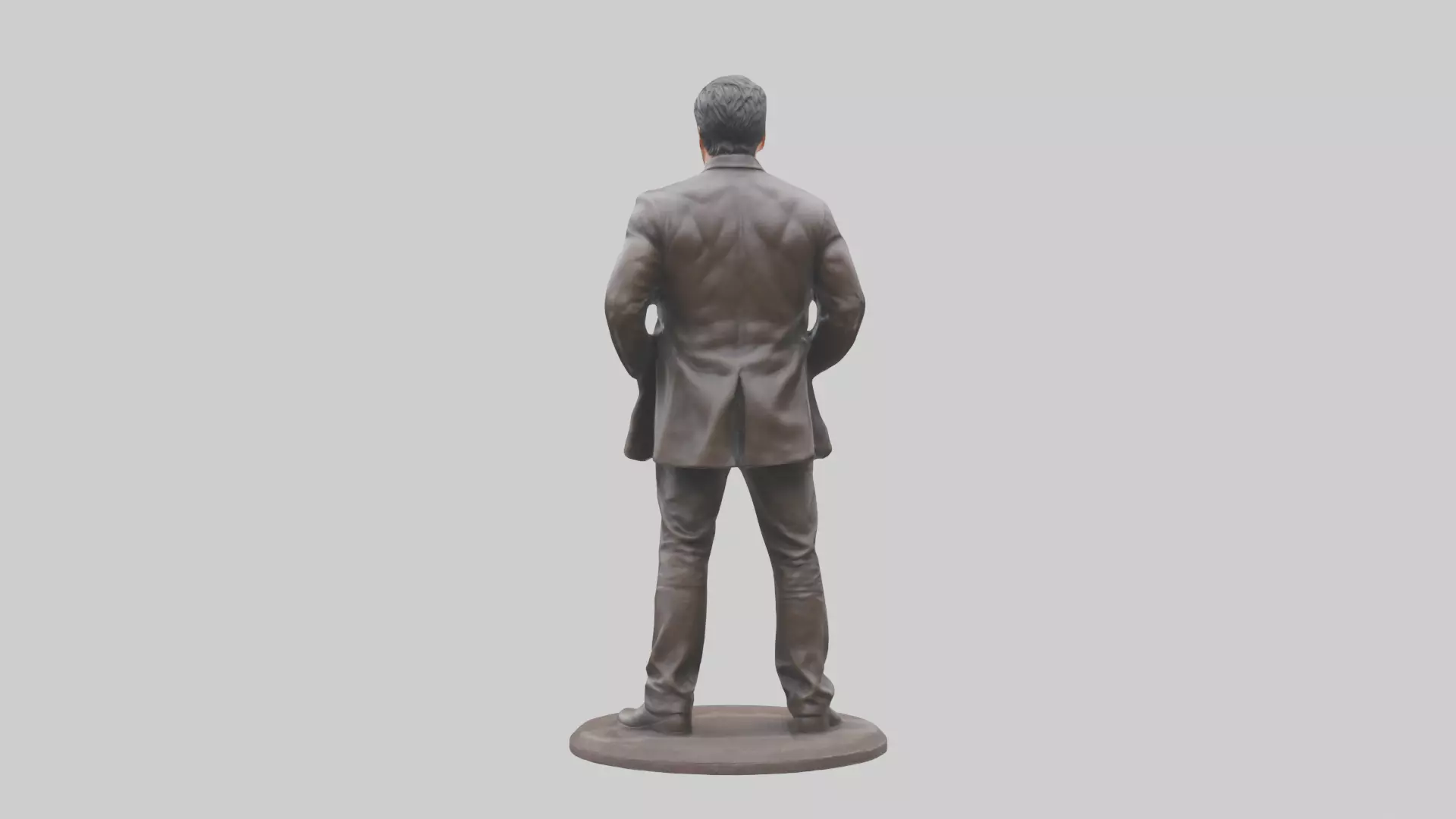 Hugh Jackman statue model Low-poly 3D model_0