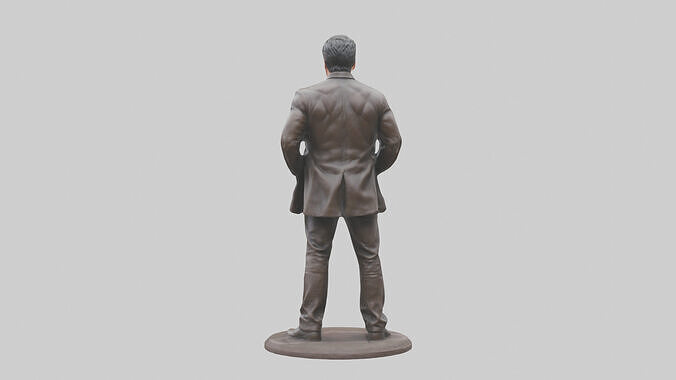 Hugh Jackman statue model Low-poly 3D model