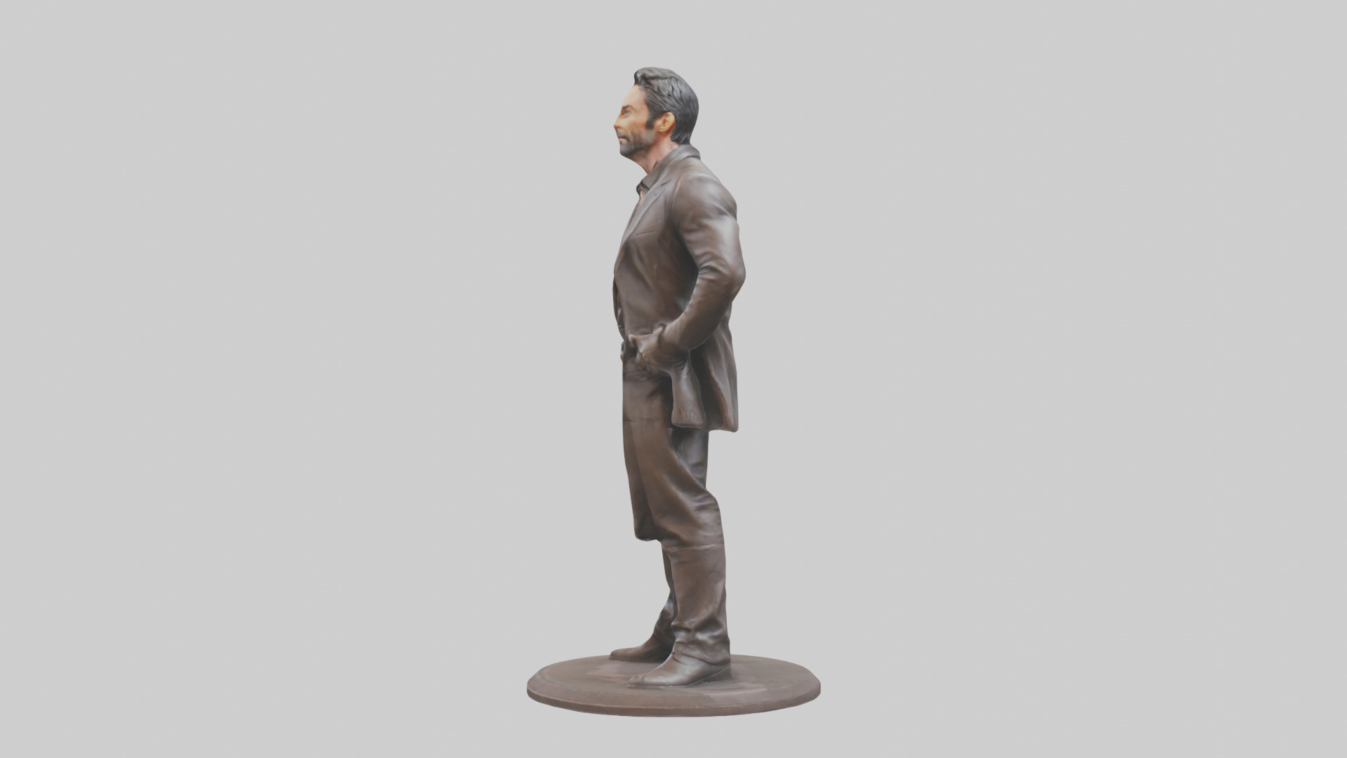 Hugh Jackman statue model Low-poly 3D model_12