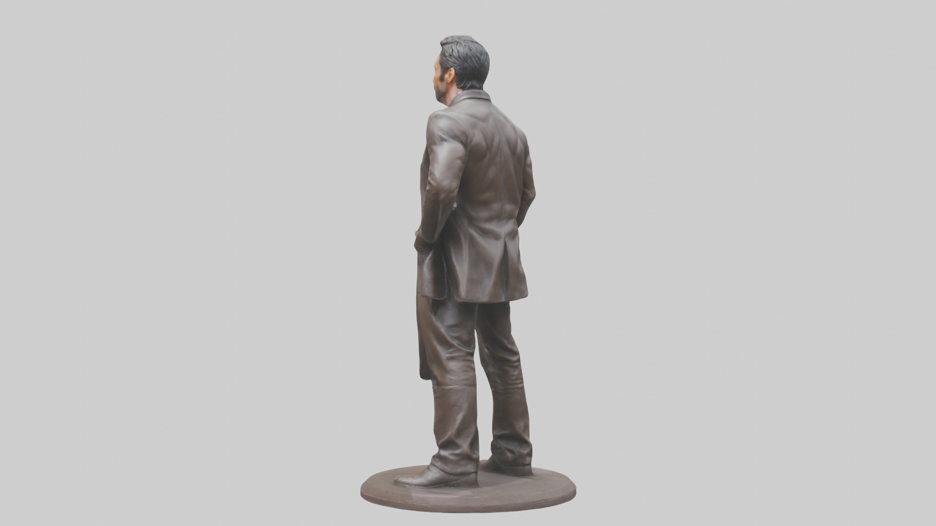 Hugh Jackman statue model Low-poly 3D model_1