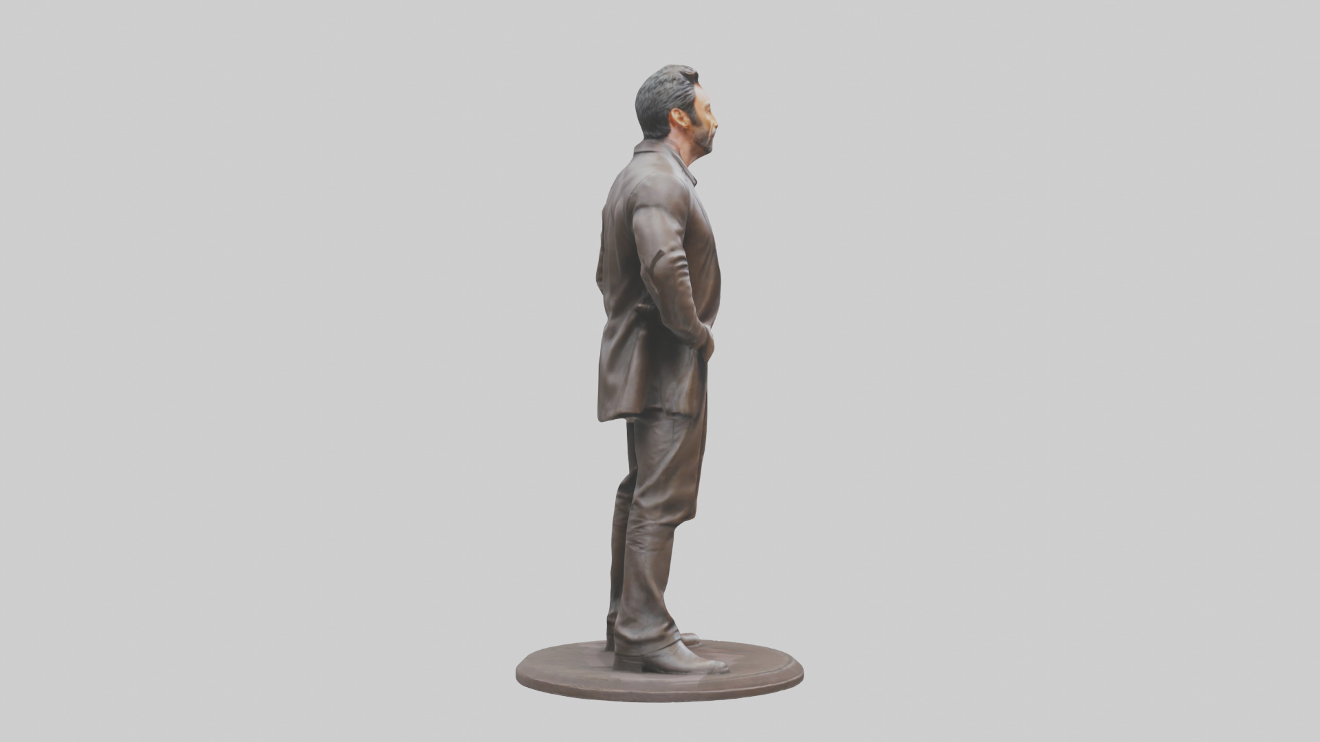 Hugh Jackman statue model Low-poly 3D model_13