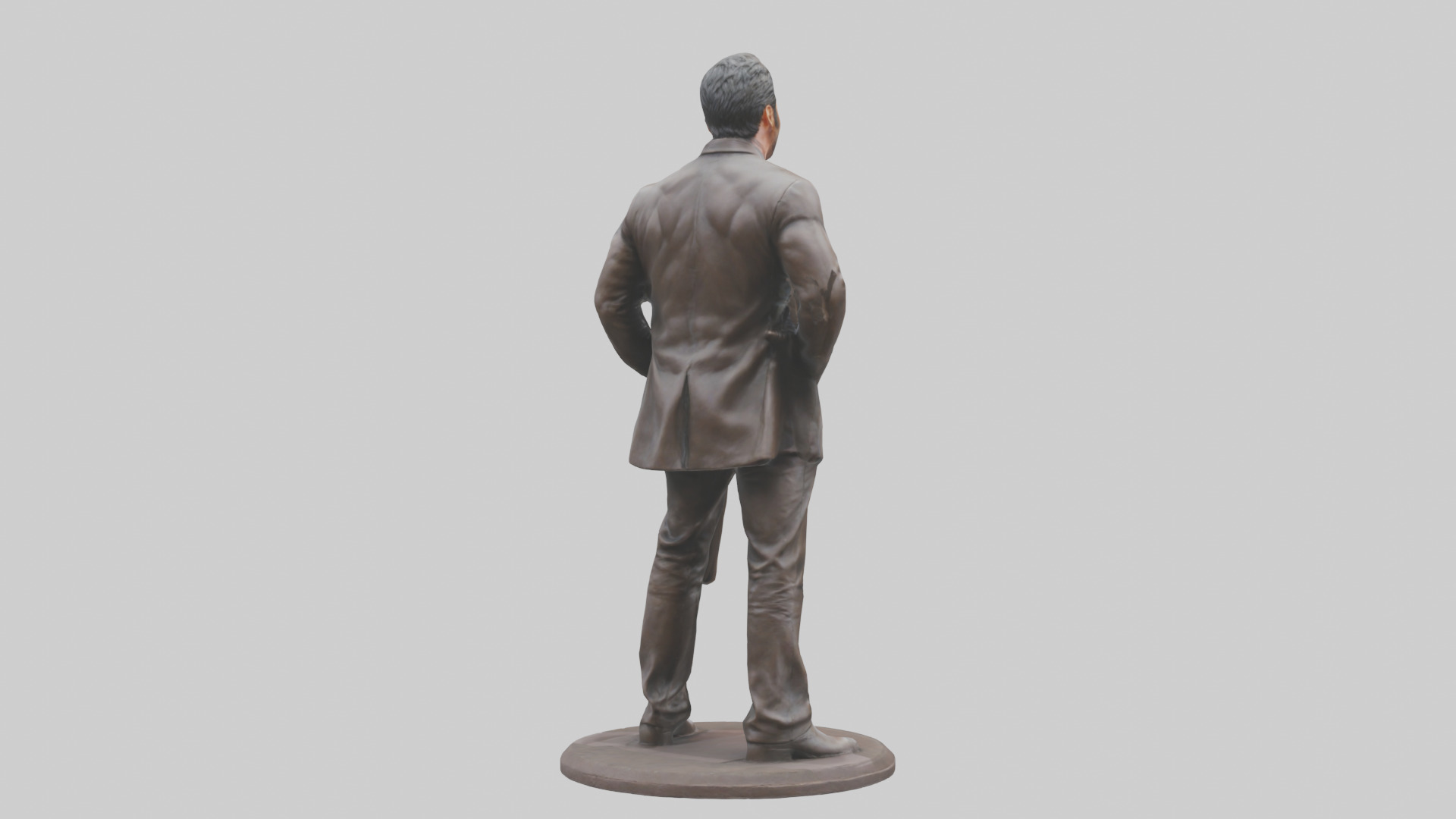Hugh Jackman statue model Low-poly 3D model_2