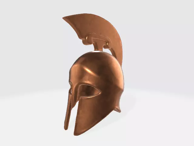Ancient Spartan Helmet Low-poly 3D model