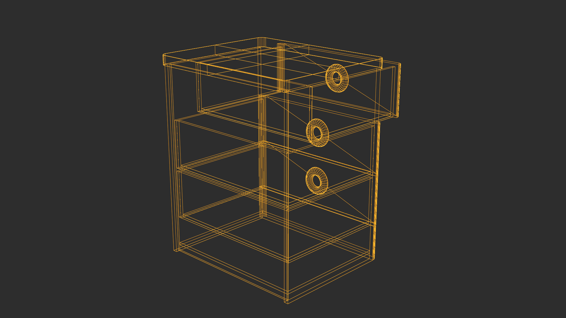 Chest Of Drawers 3D Model Low-poly 3D model_7