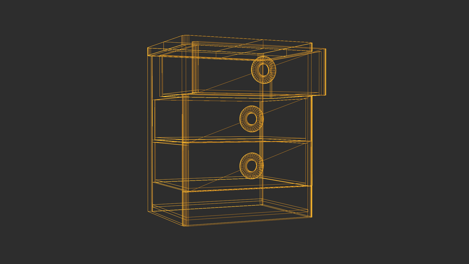 Chest Of Drawers 3D Model Low-poly 3D model_4