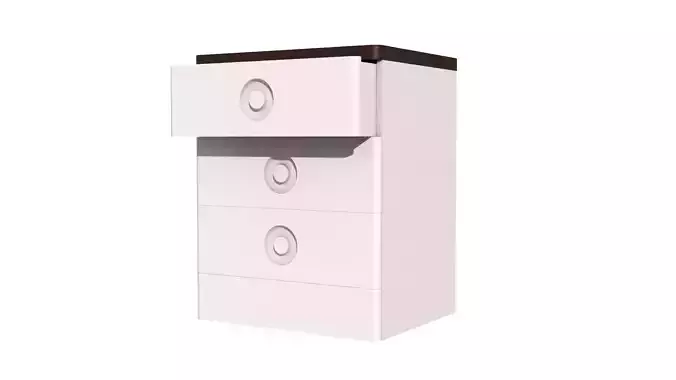 Chest Of Drawers 3D Model Low-poly 3D model