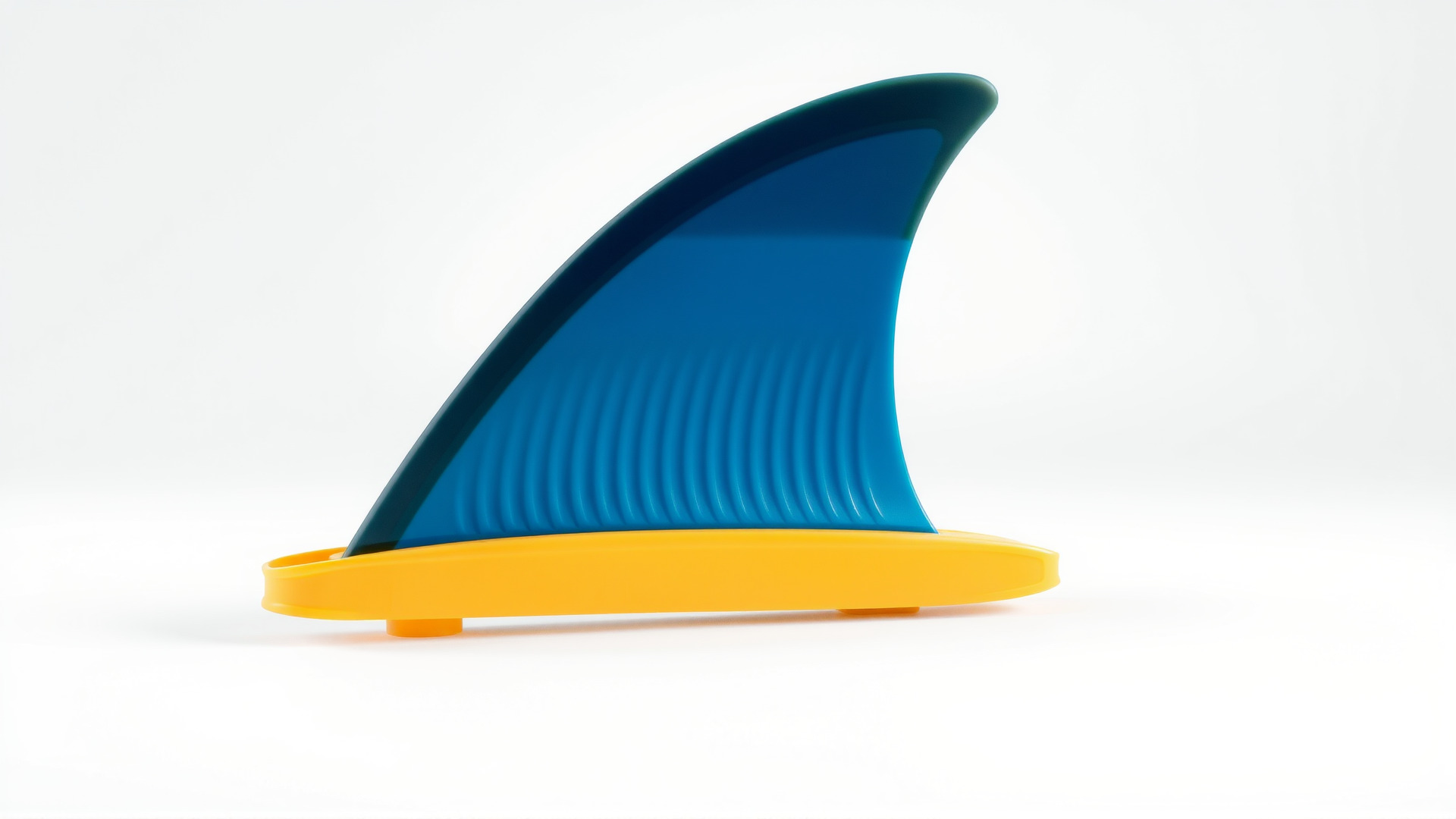 Marine Surfboard Fin with Curved Blade Design Low-poly 3D model_6