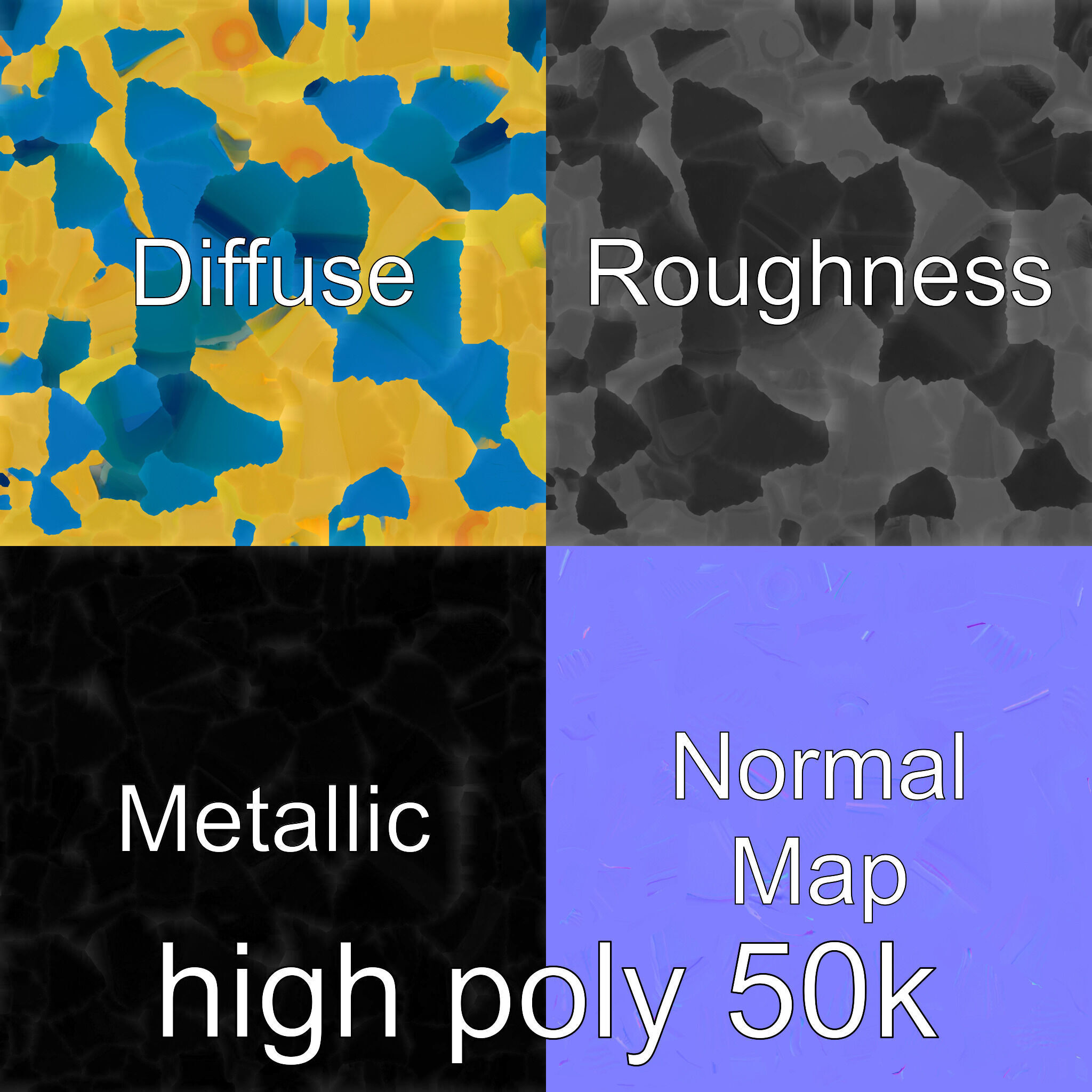 Marine Surfboard Fin with Curved Blade Design Low-poly 3D model_33