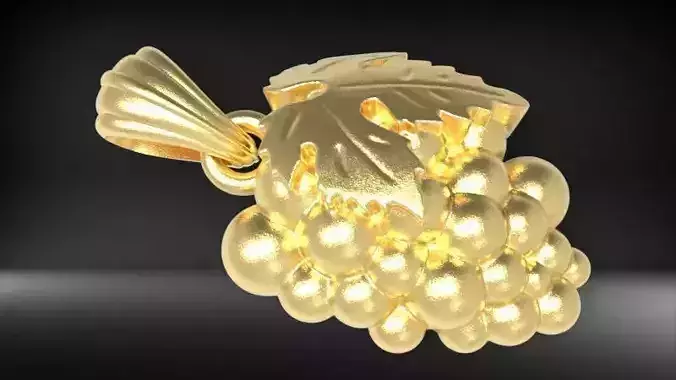 Grape jewelry pendant