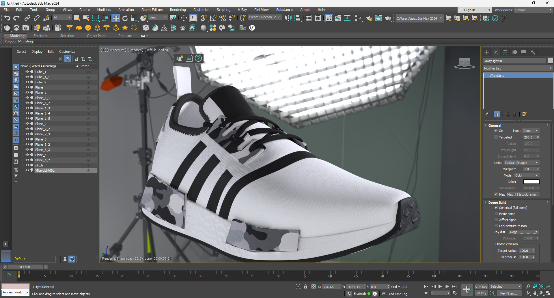 Adidas NMD R1 Shoe 3D Model GameReady VR and Rendering Low-poly 3D model_9