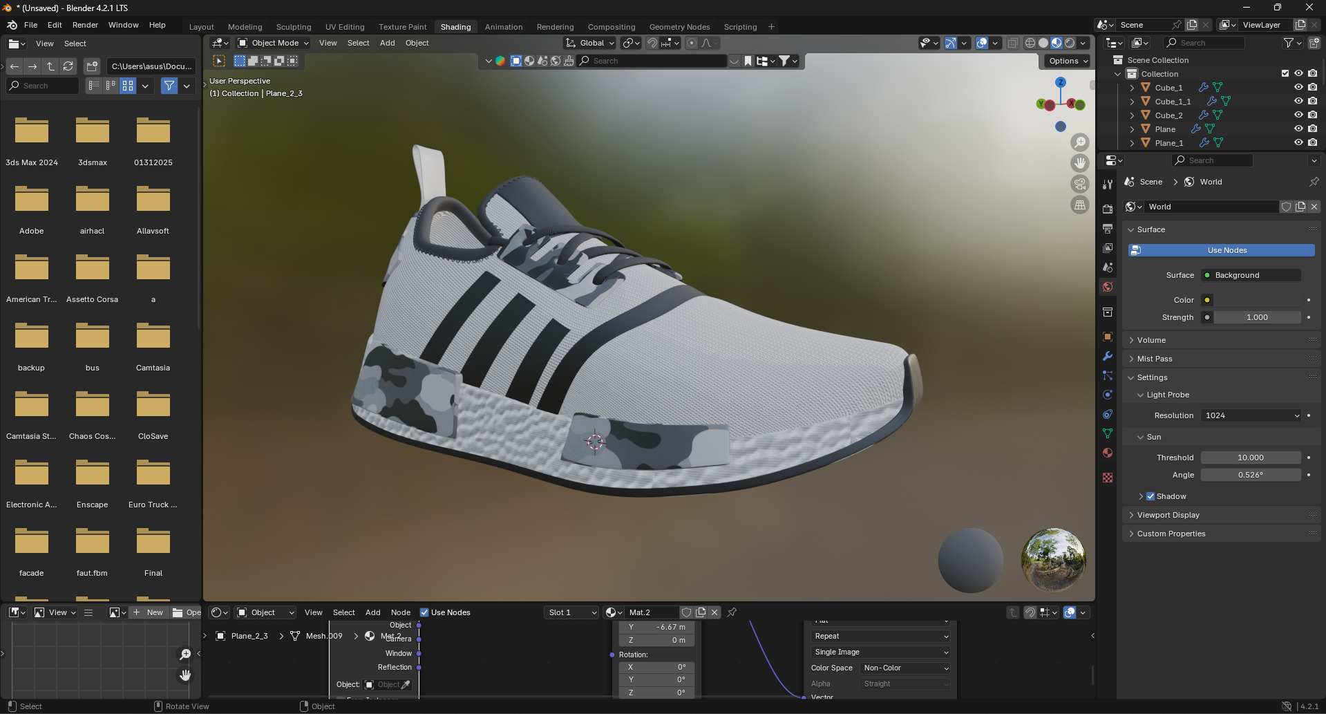 Adidas NMD R1 Shoe 3D Model GameReady VR and Rendering Low-poly 3D model_10