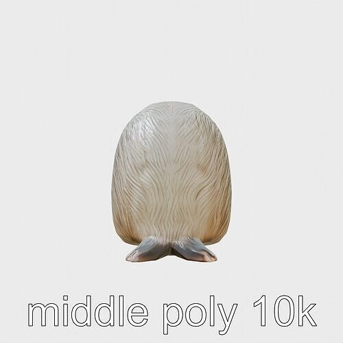Nutria Curiosity Pose A 3D Model with Inquisitive Posture Low-poly 3D model