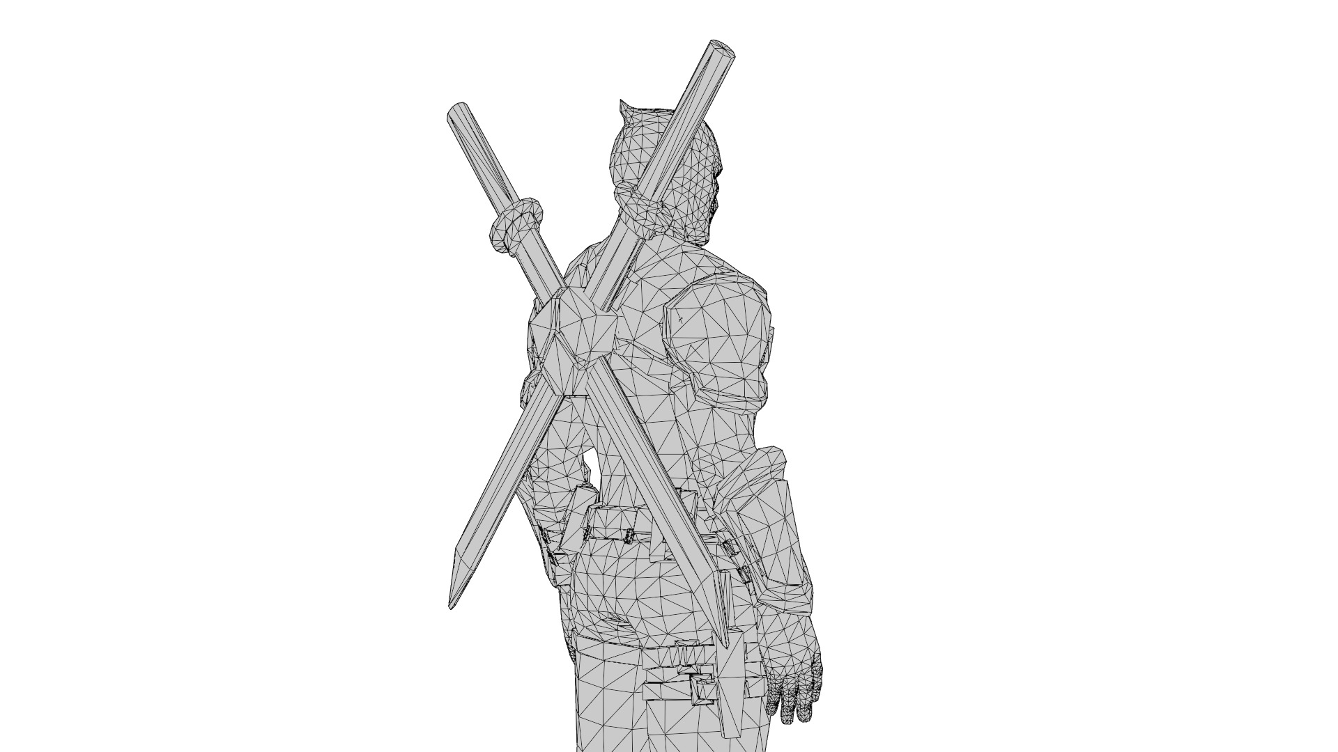 Deadpool Marvel 3D Model High-Quality Rigged Low-poly 3D model_21