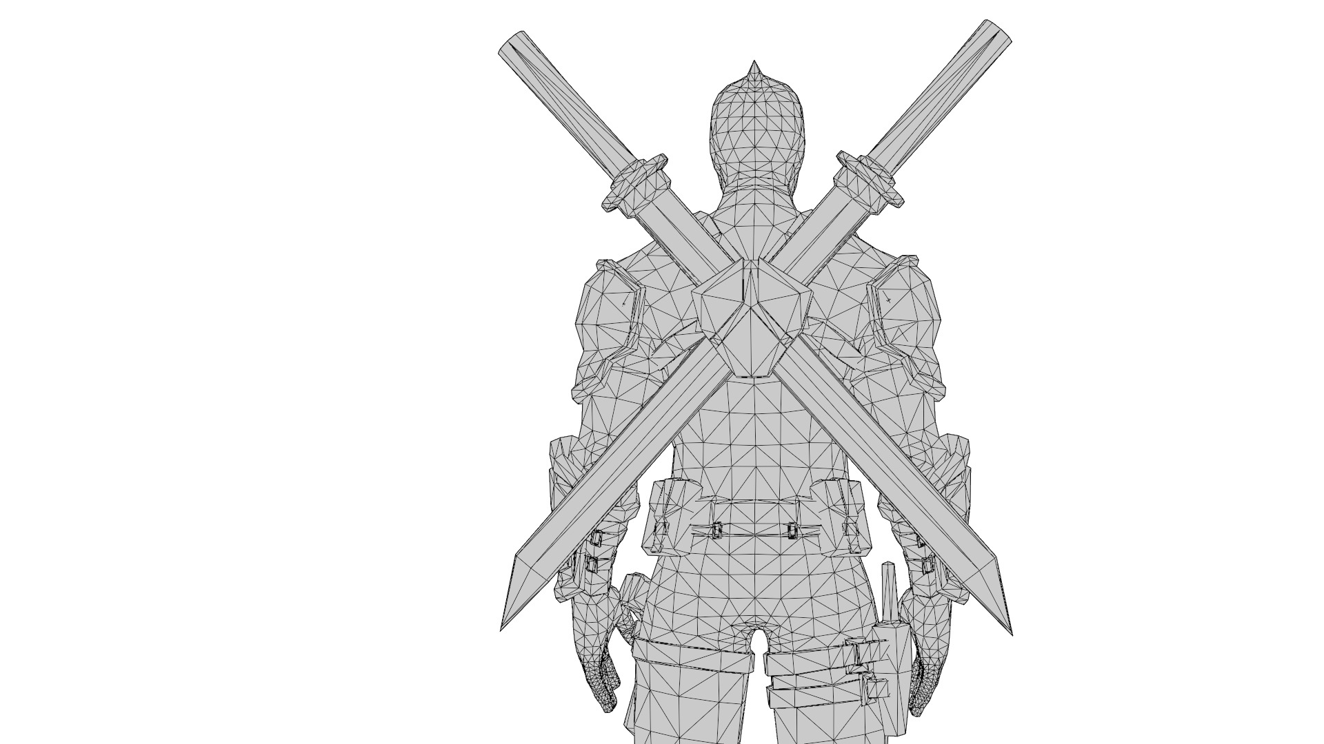 Deadpool Marvel 3D Model High-Quality Rigged Low-poly 3D model_18