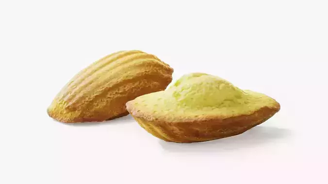 Madeleine Cookie Low-poly 3D model