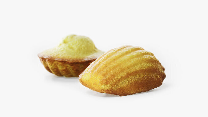 Madeleine Cookie Low-poly 3D model 4