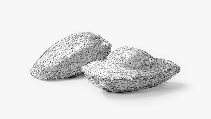 Madeleine Cookie Low-poly 3D model 3