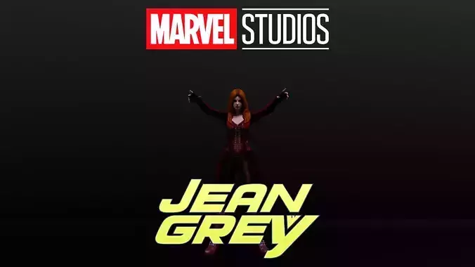 Jean Grey Low-poly 3D model