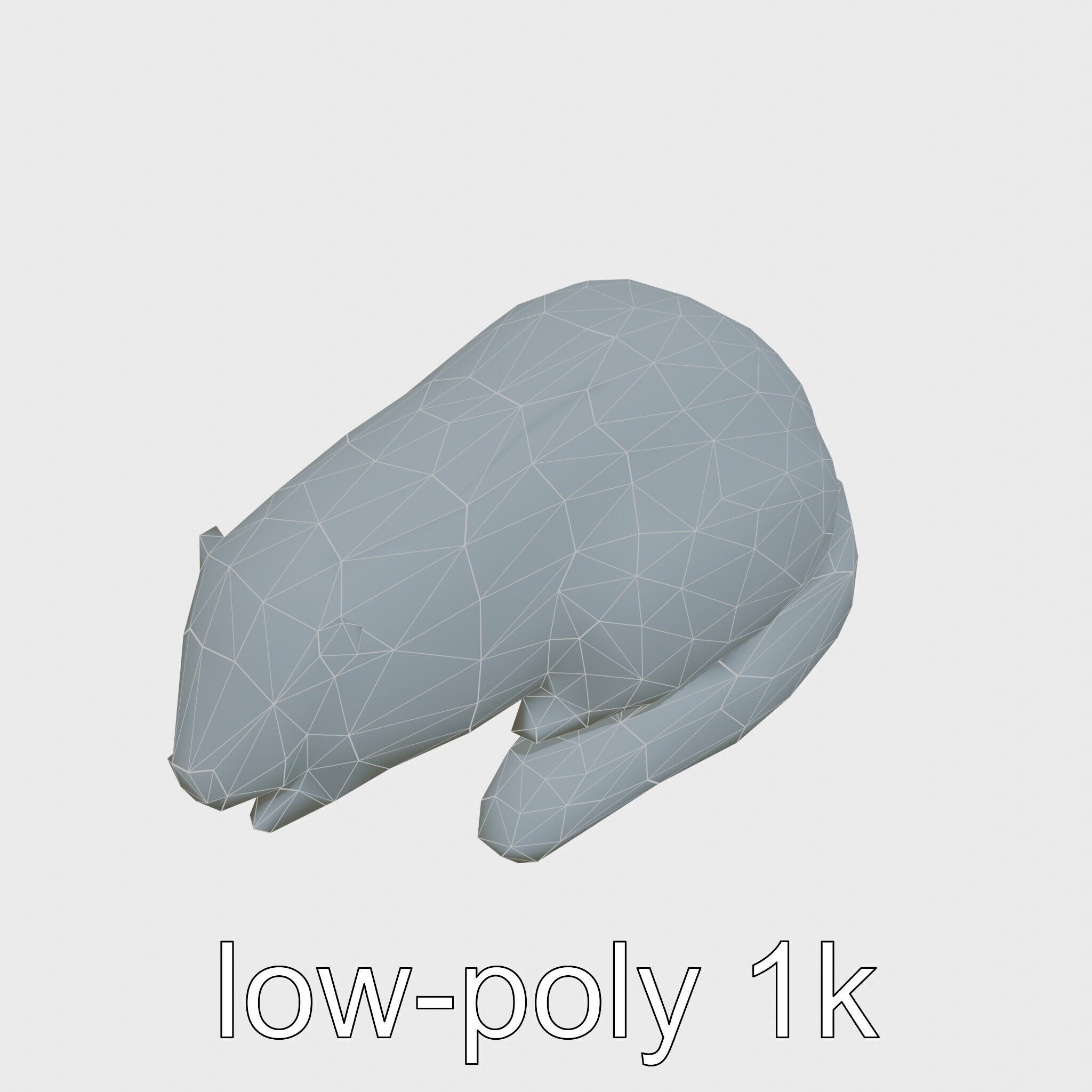 Peaceful Nutria Riverside Nap 3D Model Low-poly 3D model_24