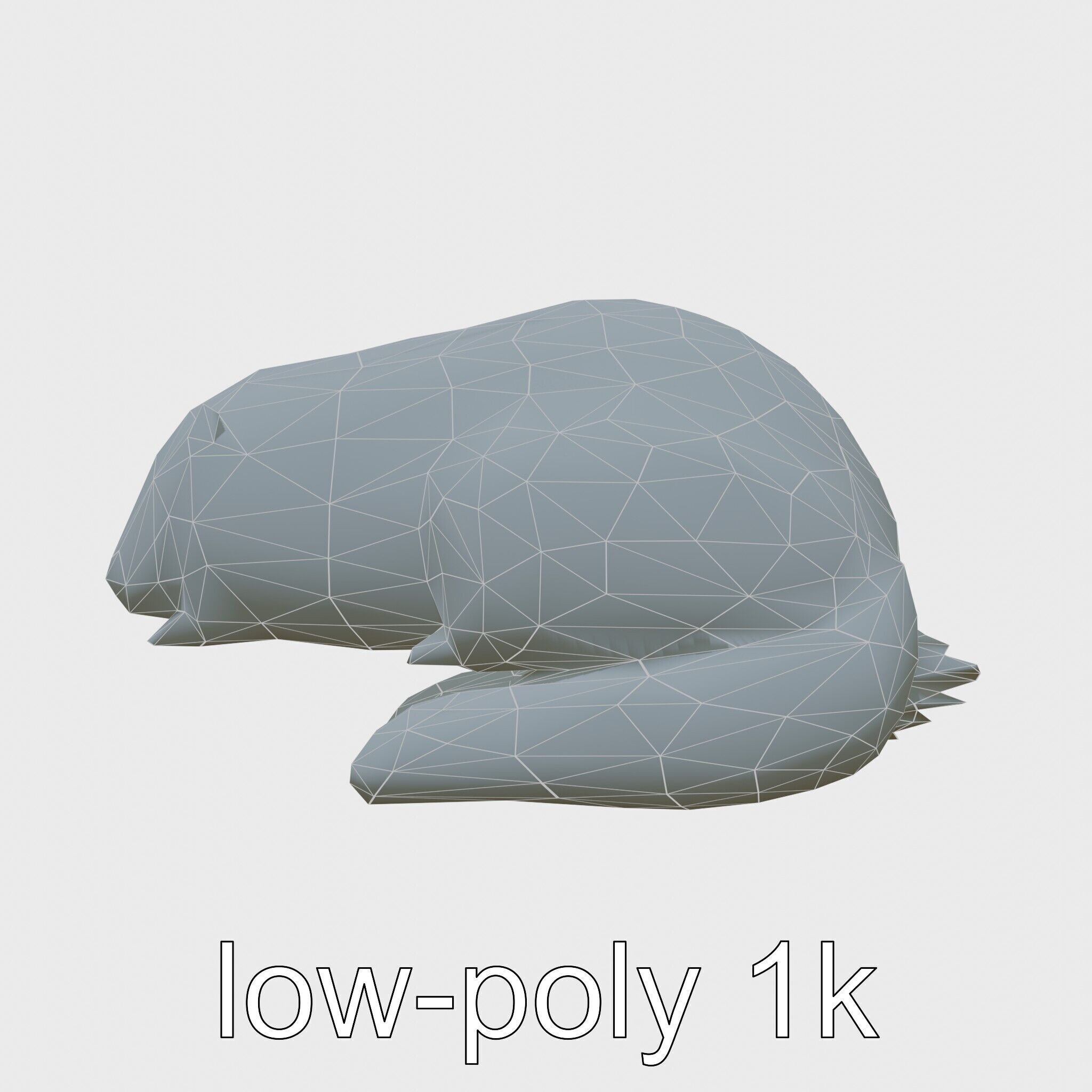 Peaceful Nutria Riverside Nap 3D Model Low-poly 3D model_25