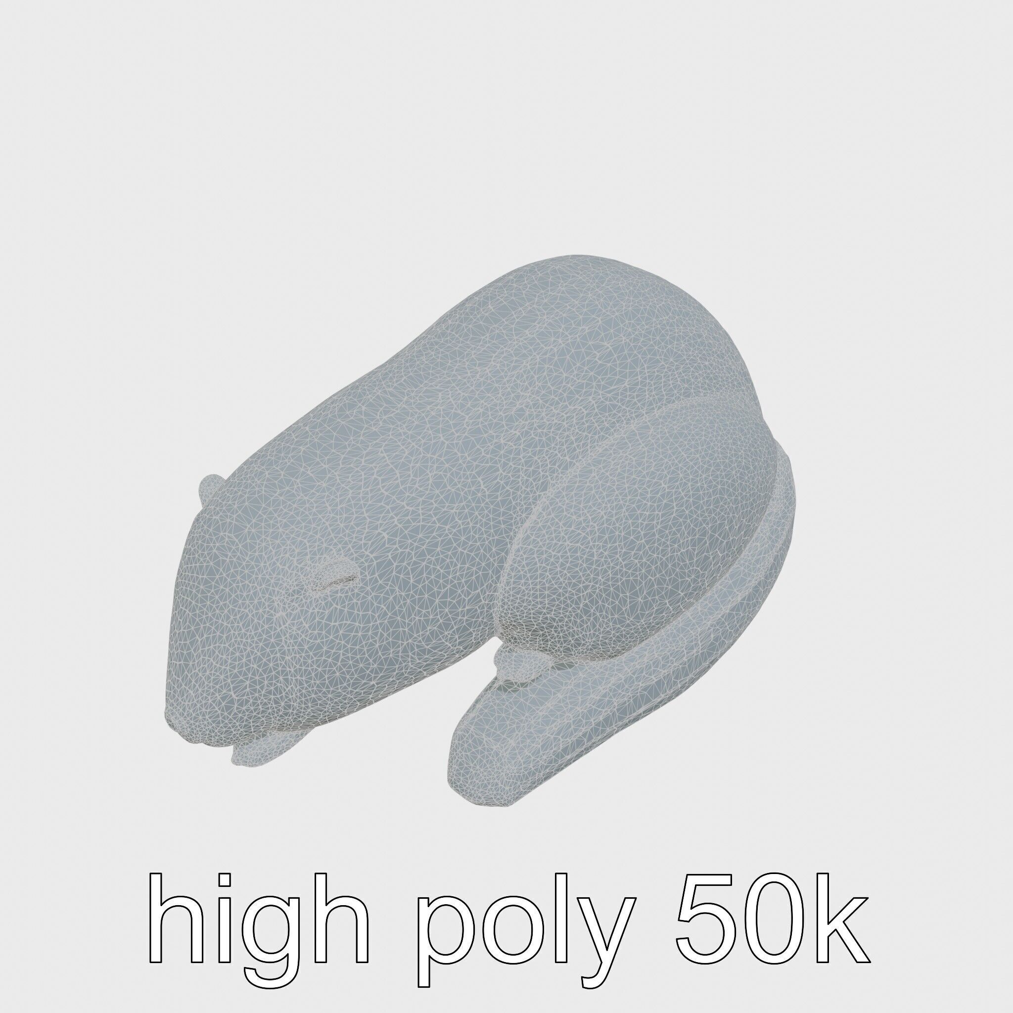 Peaceful Nutria Riverside Nap 3D Model Low-poly 3D model_15