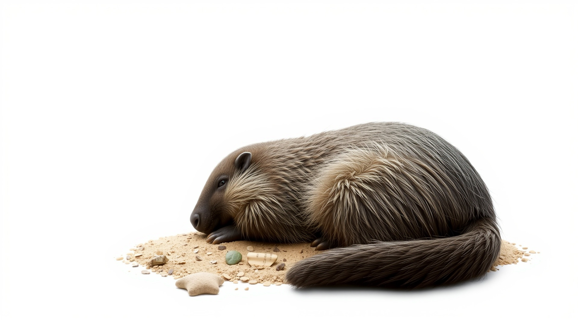 Peaceful Nutria Riverside Nap 3D Model Low-poly 3D model_6