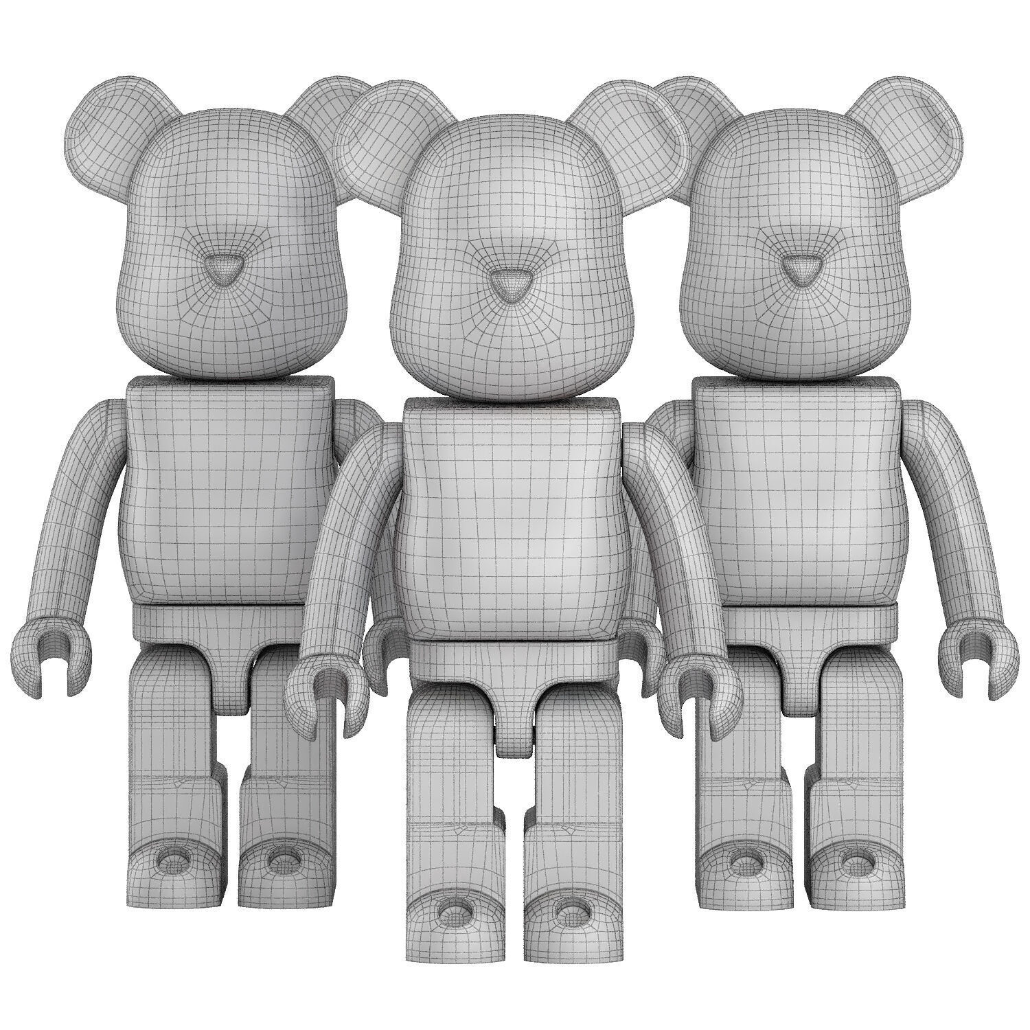 basquiat bearbrick collection 04 3D model_6