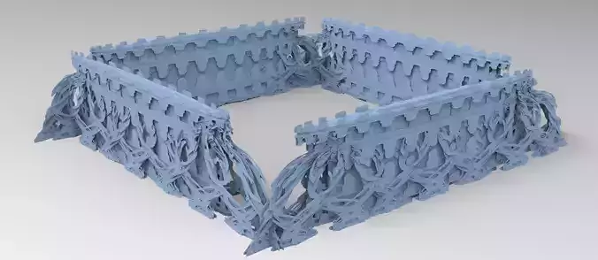 Forest Sci fi fi temple walls 