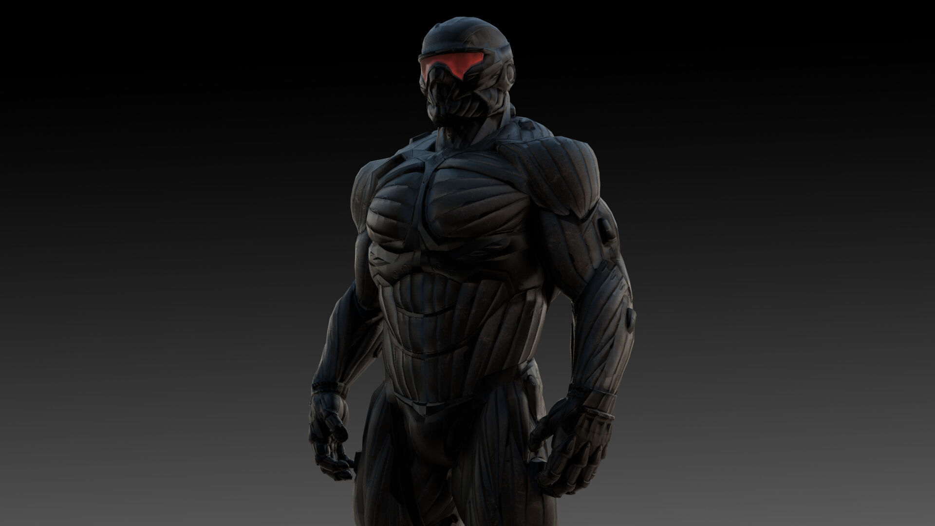Crysis Nanosuit 3D Model High-Quality Rigged  Low-poly 3D model_3