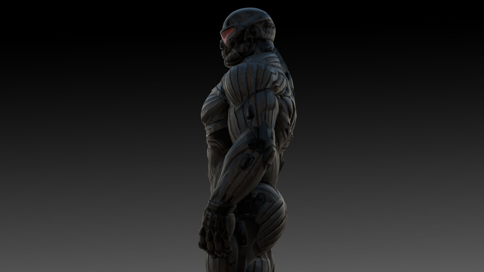 Crysis Nanosuit 3D Model High-Quality Rigged  Low-poly 3D model_2